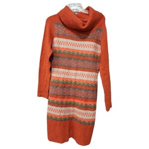 BCBG MaxAzria Cowl Boho Sweater Dress